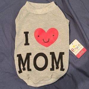I LOVE MOM SIZE M DOG SHIRT